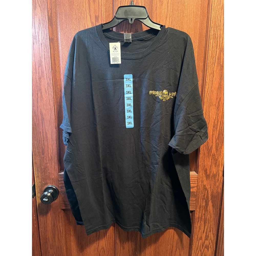 Diesel Life Skull Fuel Nozzle Graphic T-Shirt Mens 3XL Black Heavy Cotton NWT
